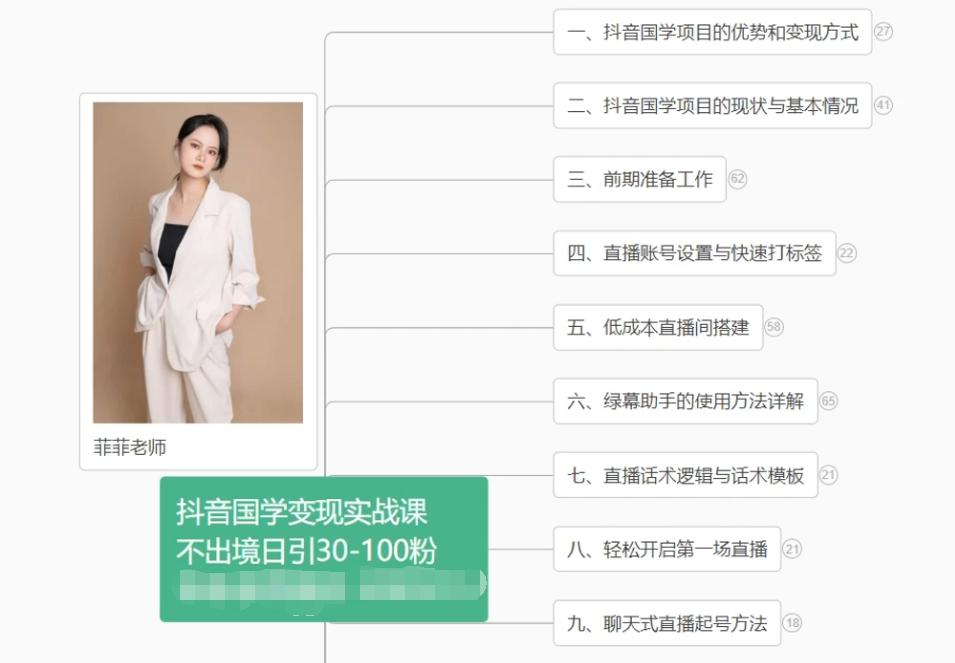 抖音国学变现项目：不出境日引30-100粉实战课程-网创星球